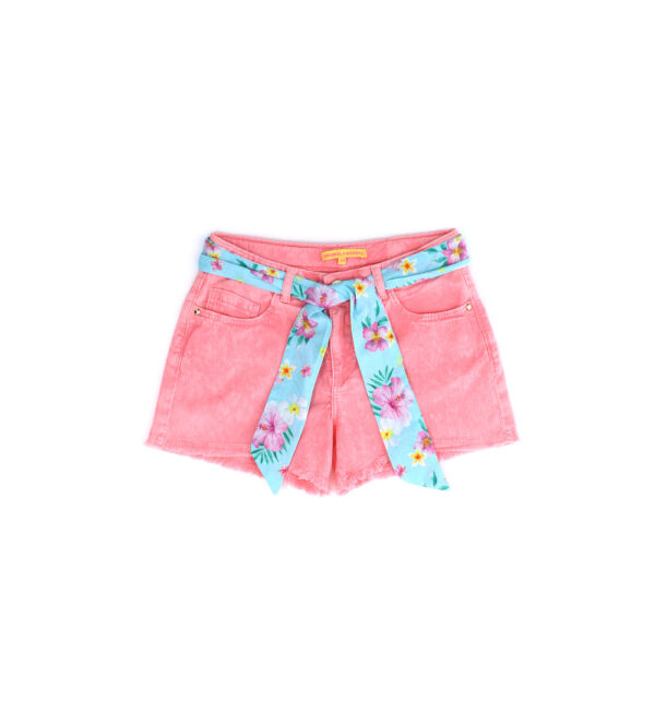 Tropical pastel girl shorts 5 pockets 1