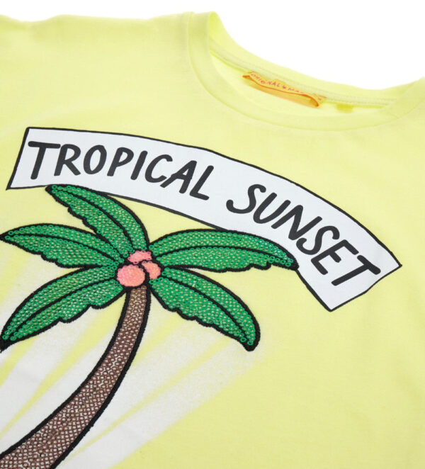 Tropical pastel girl t-shirt with sequins 1 – Image 7