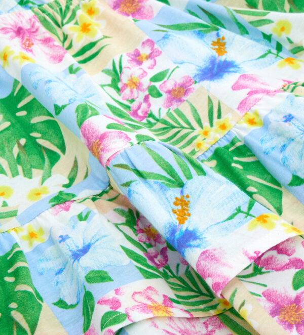 Tropical pastel girl dress with ruffles – Image 10