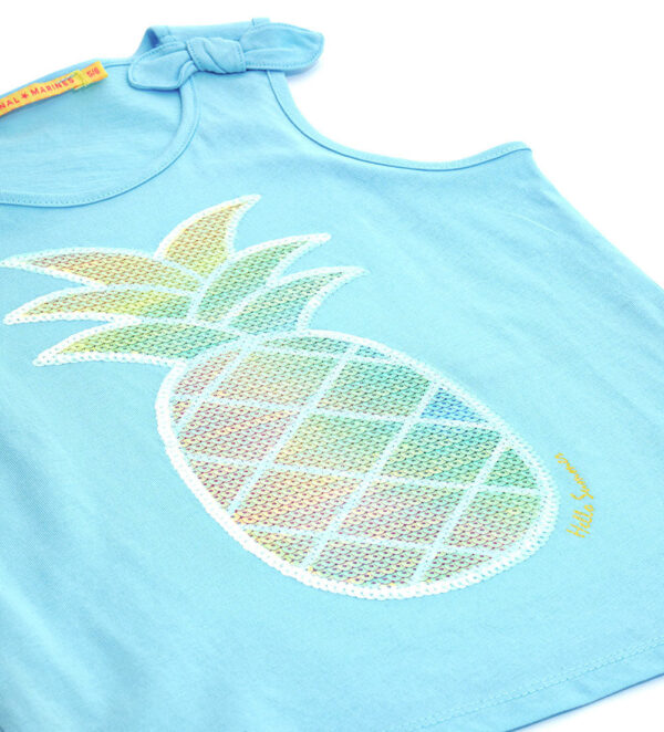 Tropical pastel girl short top with glitter – Image 7