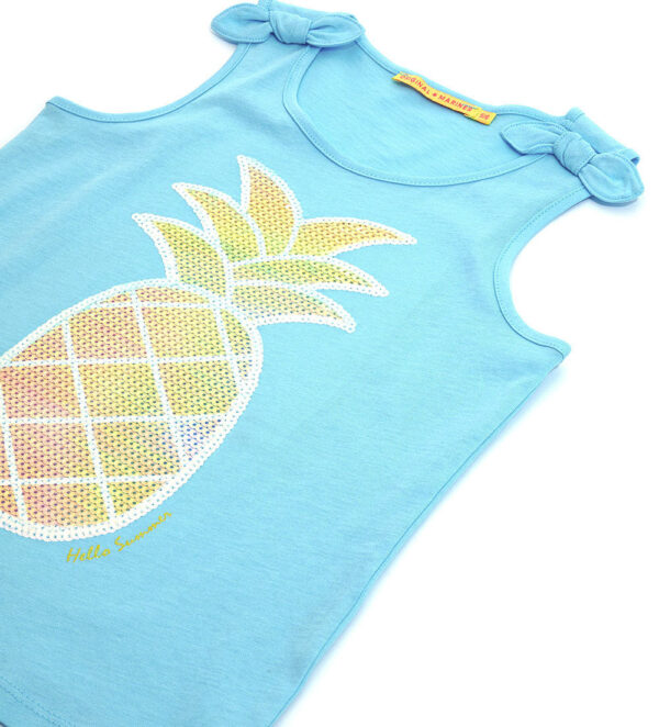 Tropical pastel girl short top with glitter – Image 6