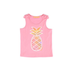 Tropical pastel girl short top with glitter
