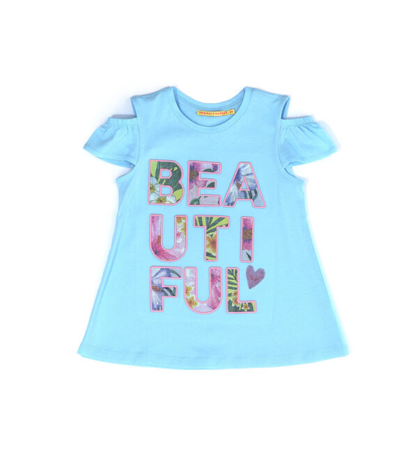 Tropical pastel girl t-shirt with sequins 2 – Image 8