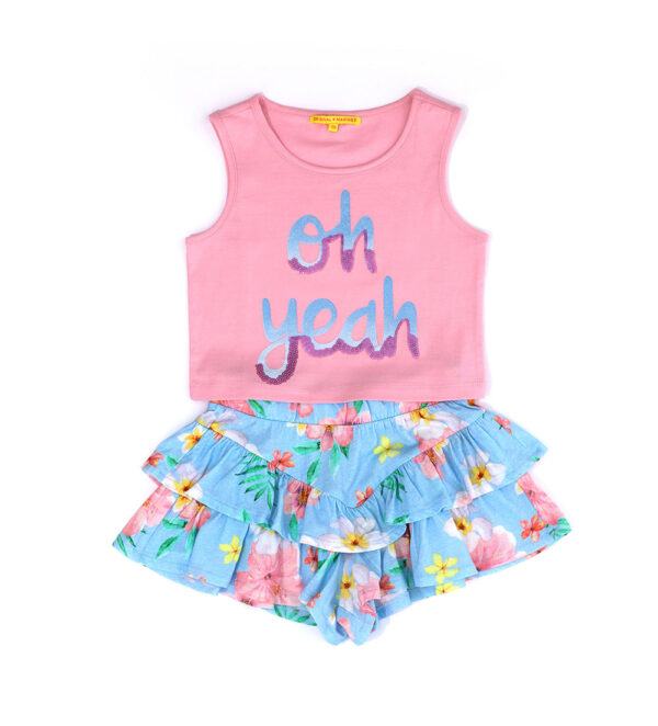 Tropical pastel girl set tops and shorts 1 – Image 5