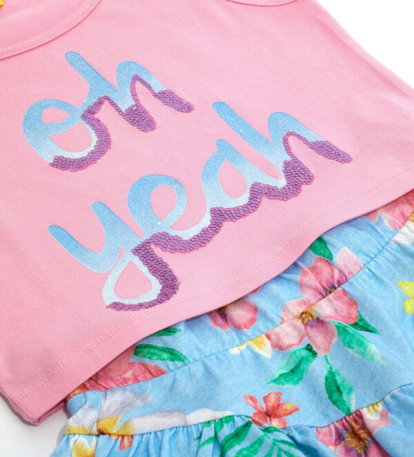 Tropical pastel girl set tops and shorts 1 – Image 6