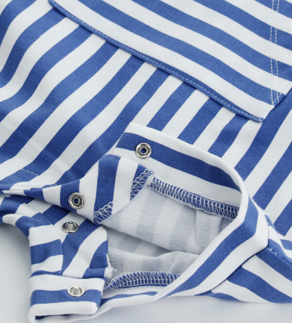 Deep blues new born boy t-shirt and overalls set – Image 5