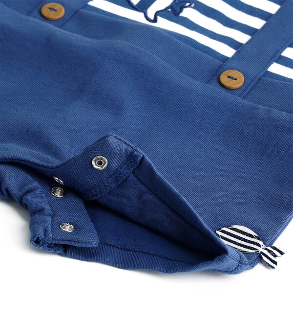 Deep blues new born boy fake dungarees – Image 4