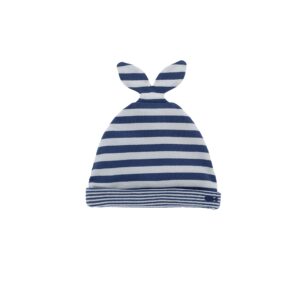 Deep blues new born boy yarn dyed hat