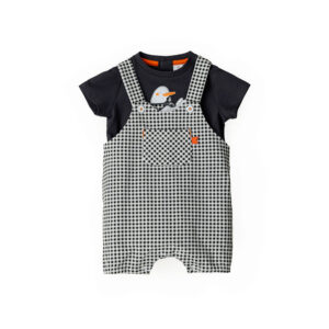 Blacky blaze new born boy t-shirt and overalls set 1