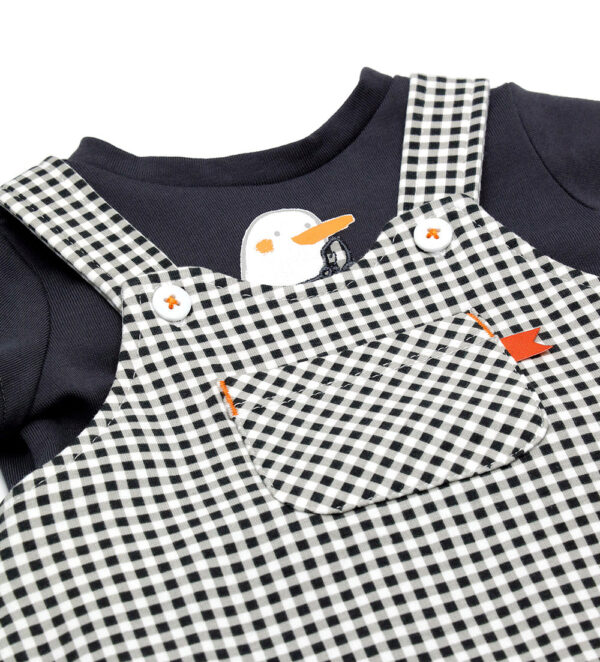 Blacky blaze new born boy t-shirt and overalls set 1 – Image 2