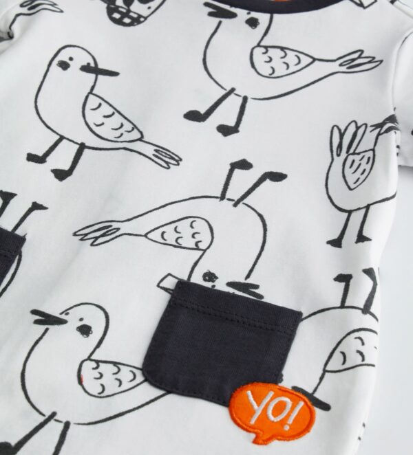 Blacky blaze new born boy romper with prints – Image 2