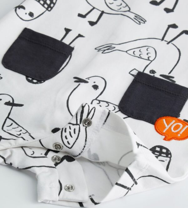 Blacky blaze new born boy romper with prints – Image 3