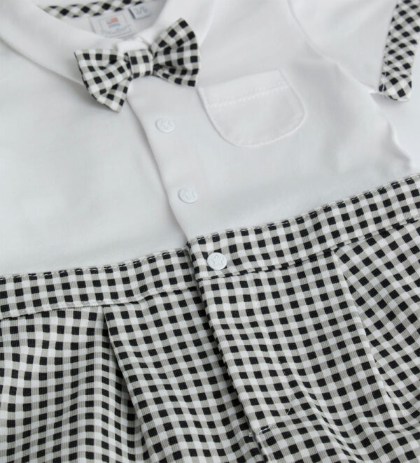 Blacky blaze new born boy romper with shirt collar – Image 3
