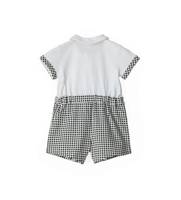 Blacky blaze new born boy romper with shirt collar – Image 5