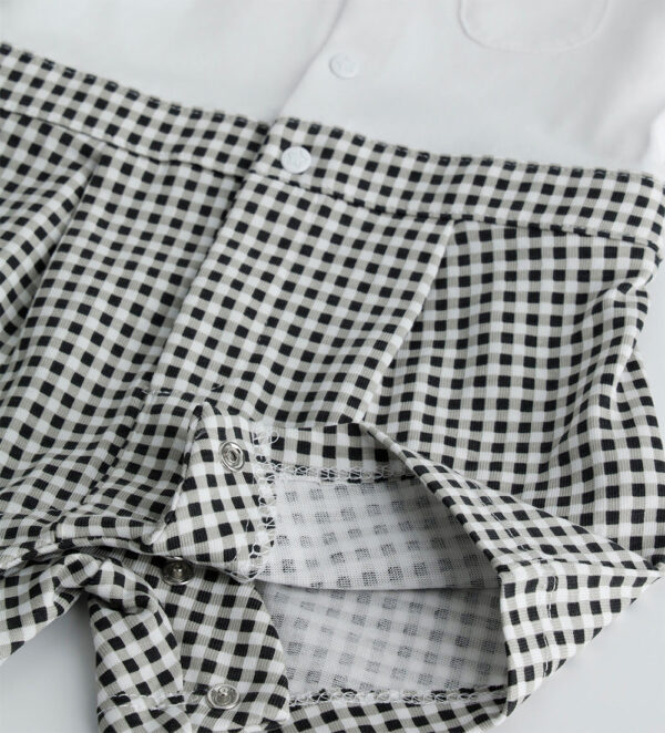 Blacky blaze new born boy romper with shirt collar – Image 4