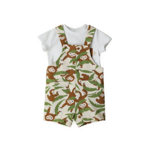 Sunny wild new born boy t-shirt and overalls set