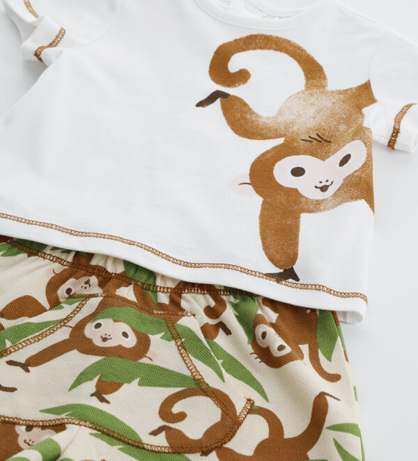 Sunny wild new born boy t-shirts and shorts sets 14 – Image 2