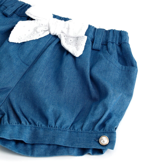 Deep blues new born girl t-shirts and shorts sets 5 – Image 3