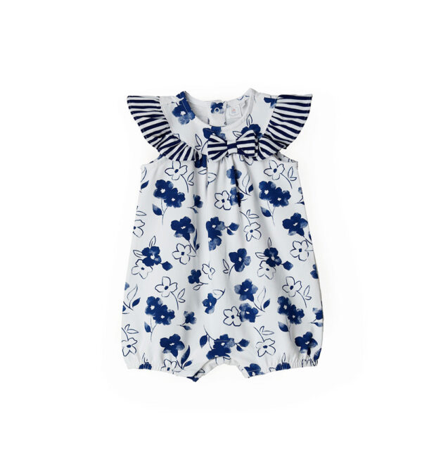 Deep blues new born girl fantasy romper