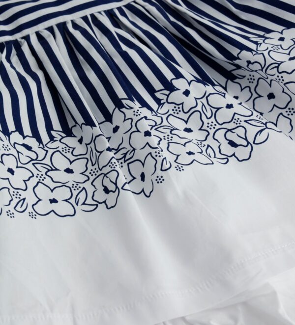 Deep blues new born girl dress and slip set – Image 3