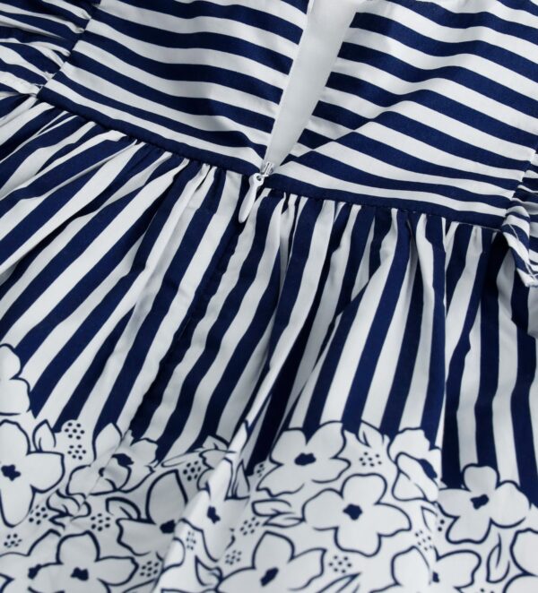 Deep blues new born girl dress and slip set – Image 4