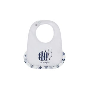 Deep blues new born girl cotton bib
