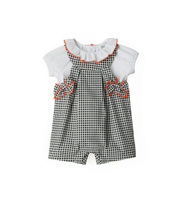 Blacky blaze new born girl t-shirt and overalls set 2