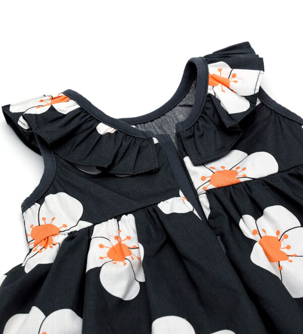 Blacky blaze new born girl dress with bow – Image 4