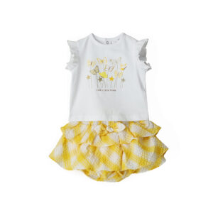Sunny wild new born girl t-shirt and skirt set