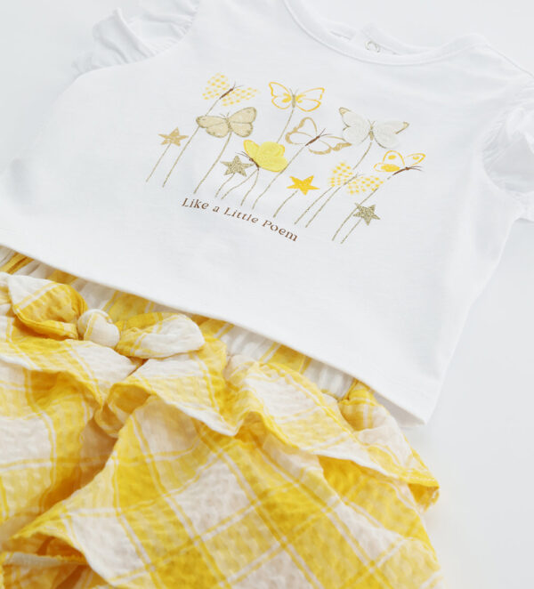 Sunny wild new born girl t-shirt and skirt set – Image 2