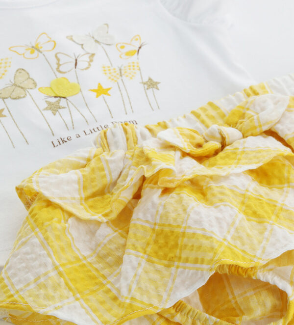 Sunny wild new born girl t-shirt and skirt set – Image 3
