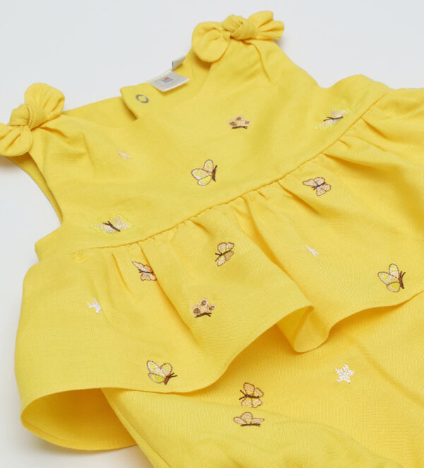 Sunny wild new born girl linen blend romper – Image 8