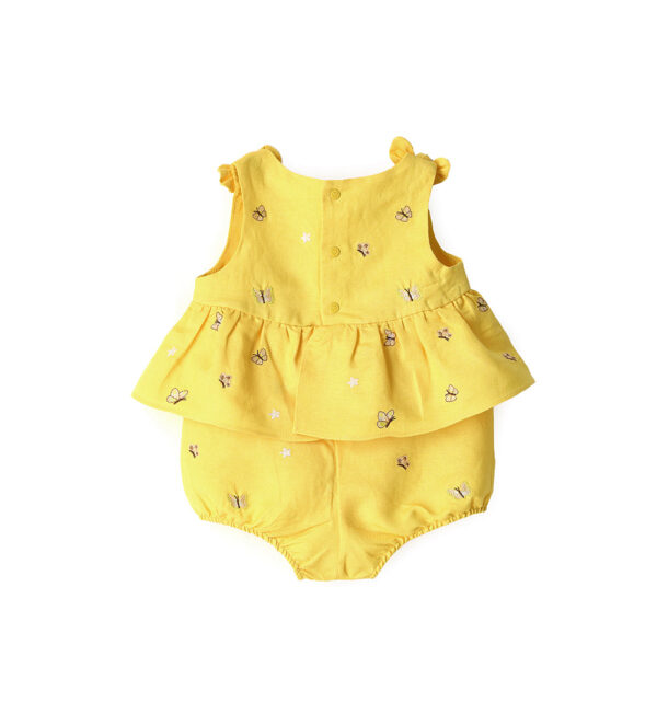 Sunny wild new born girl linen blend romper – Image 11
