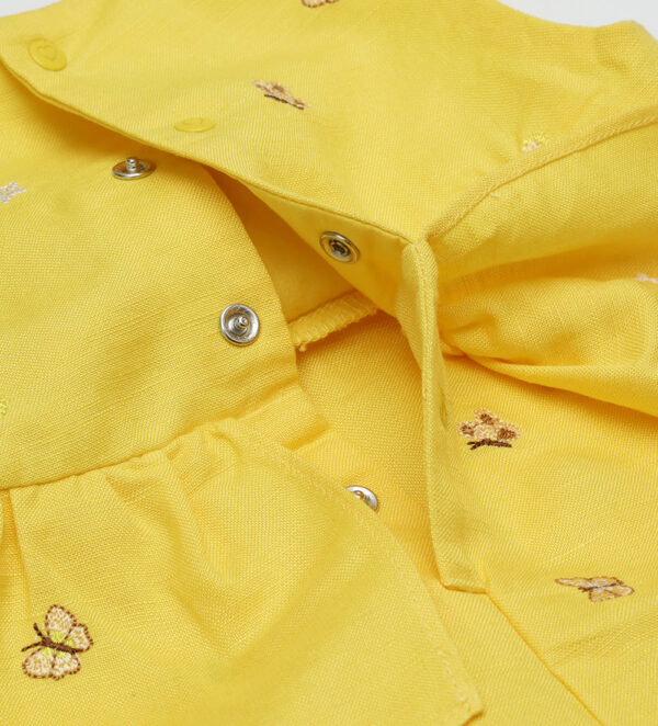 Sunny wild new born girl linen blend romper – Image 9