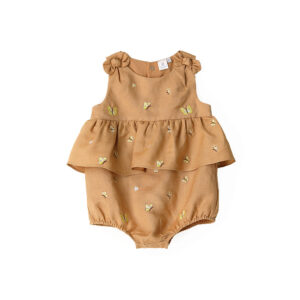 Sunny wild new born girl linen blend romper