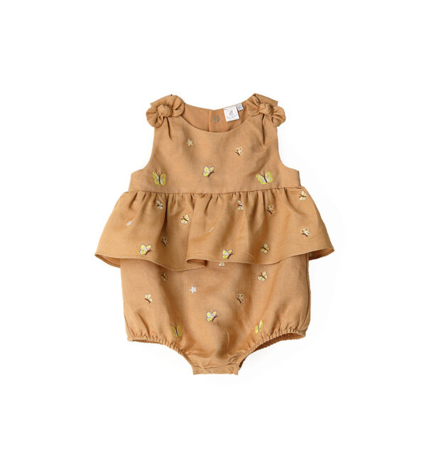 Sunny wild new born girl linen blend romper