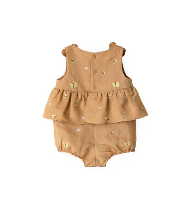 Sunny wild new born girl linen blend romper – Image 6