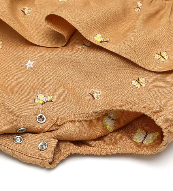 Sunny wild new born girl linen blend romper – Image 5