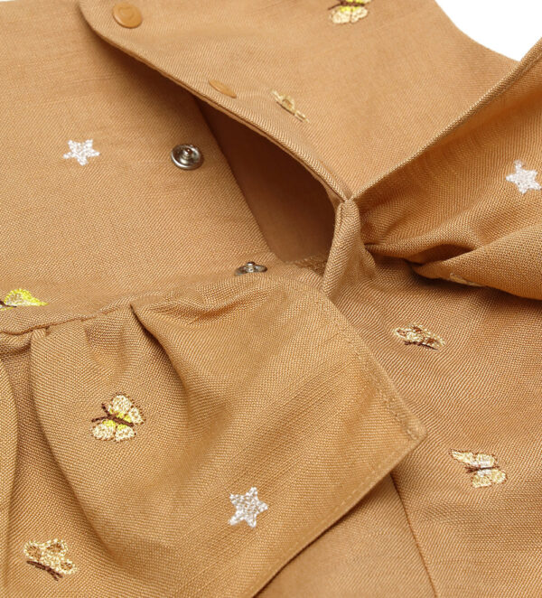 Sunny wild new born girl linen blend romper – Image 4