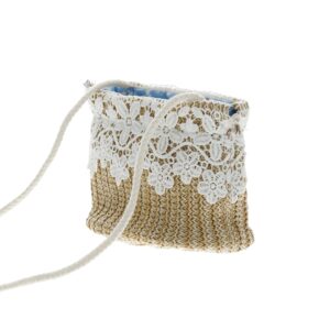 Basico spring girl straw effect bag