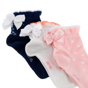 Basico spring baby girl tri-pack socks with bow 1