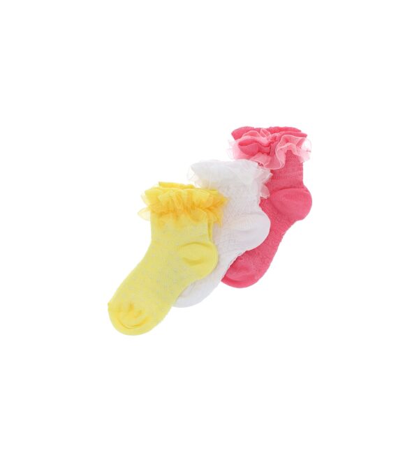 Basico spring baby girl tri-pack perforated socks – Image 2