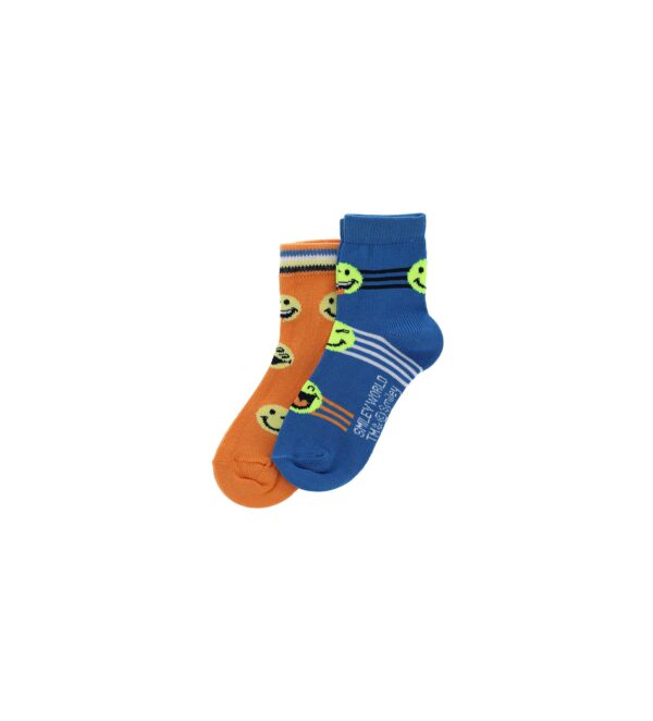 Basico spring baby boy smiley bi-pack socks 1
