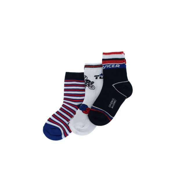 Basico spring baby boy short tri-pack socks 2