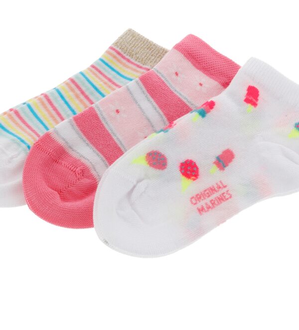 Basico spring girl tri-pack sneakers socks 5 – Image 2