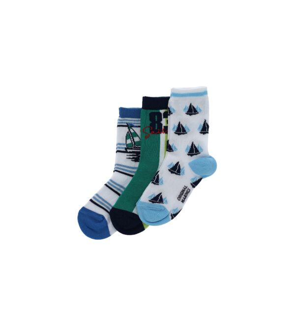 Basico Spring Boy Short Tri-Pack Socks 3