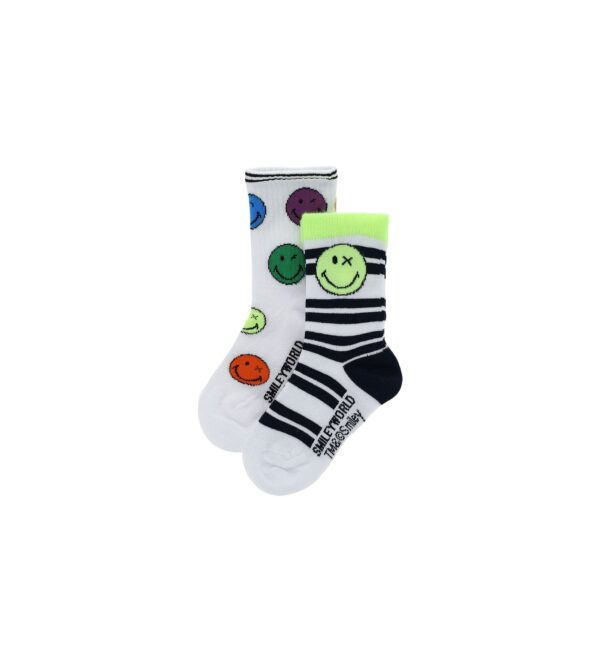 Basico Spring Boy Smiley Bi-Pack Socks