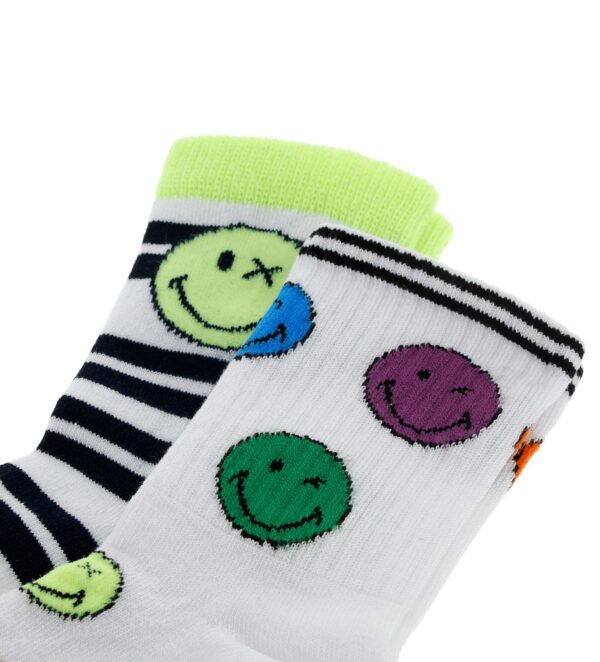 Basico Spring Boy Smiley Bi-Pack Socks – Image 2