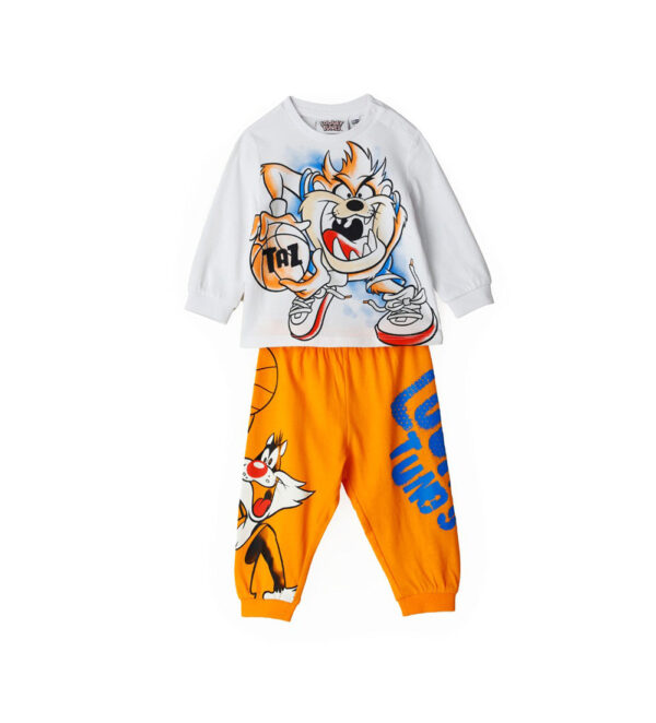 Good night baby boy long pajamas looney tunes taz
