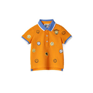 Indigo varsity baby boy smiley piquet polo shirt